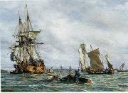 unknow artist Seascape, boats, ships and warships. 117 oil painting reproduction